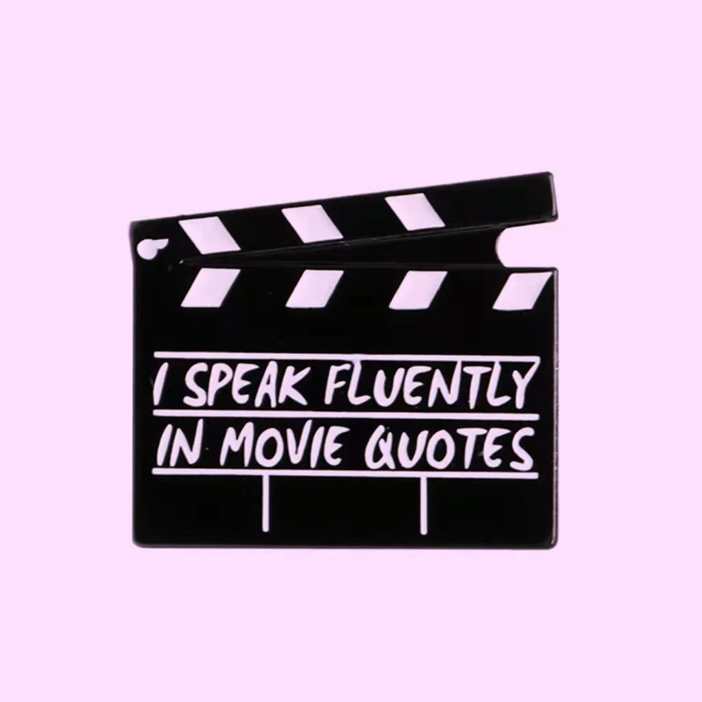 Clapperboard Enamel Pins Film Clapper Board Lapel Badge Movie Scene Board Brooches Badges Gift for Movie Lover Cinema Wholesale Qme