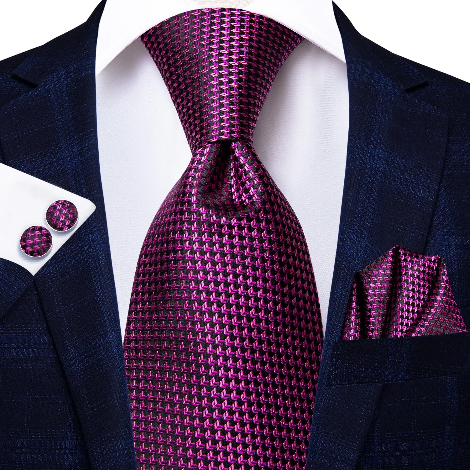 Business Black Solid Paisley Men's Tie Neck Strip Ties Men Formal
