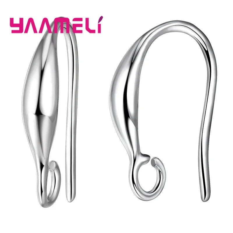 10pcs Simple 925 Sterling Silver Color Ear Hook For Women Diy Creative Earrings Jewelry Accessories Special Sale Wholesale Qme White Gold