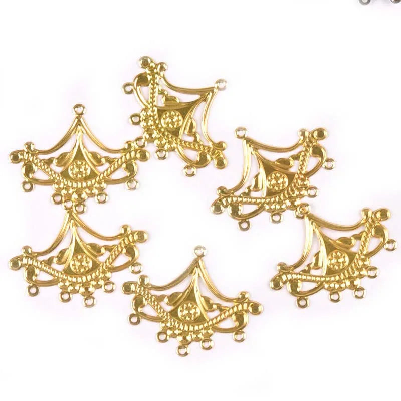 10Pcs/set Gold Silver Flower Filigree Wraps Connectors Metal Crafts For DIY Findings Jewelry Making Handicraft Scrapbook yk0766 Qme
