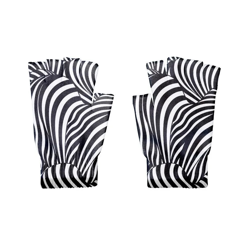 Women Winter Touch Screen Mittens Cute Black White Zebra Leopard Qme style2 One Size China Mainland