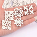 20Pcs 28-30mm white Wood Crafts DIY Scrapbooking Handmade Accessory Flower Lace Pattern Wooden Ornaments Home Decor Arts m2264 Qme Default Title