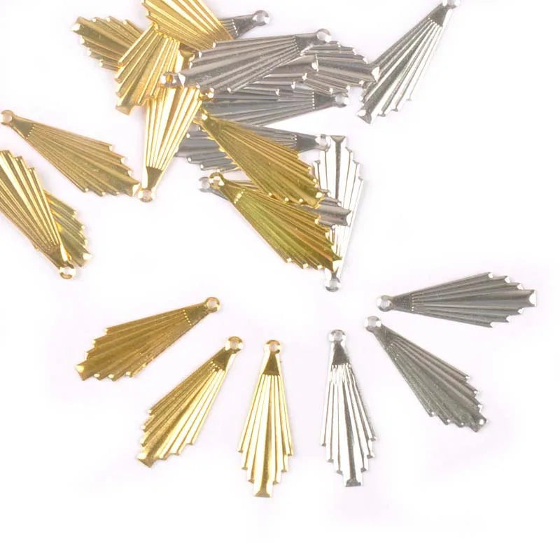 50Pcs 8x28mm Gold And Silver Metal Crafts Flower Filigree Wraps Connectors For DIY Scrapbook Craft Home Decor Supplies yk0763 Qme mix