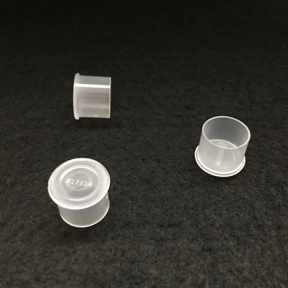 New 1000PCS Super White Steady Tattoo Ink Cups Small Medium Large Size Clear Self Standing Tattoo Ink Cup Cap Supply Qme