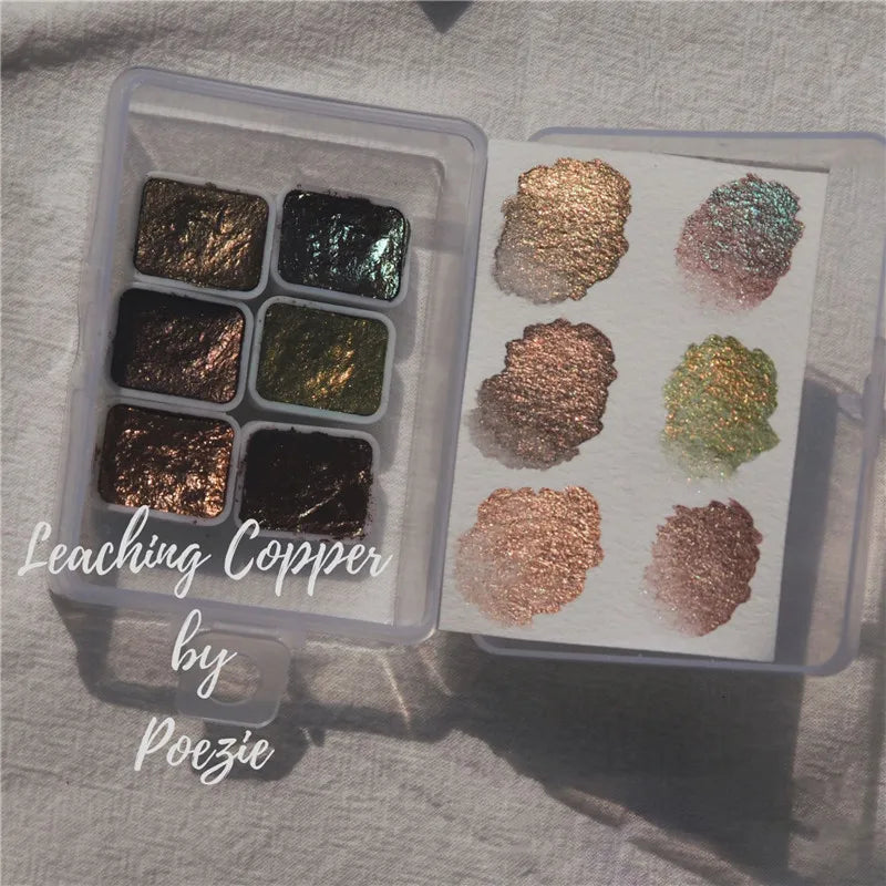 1 Set Watercolor Nail Gel Polish Pigment Solid Pearl Shimmer Paint Mirror Nail Art Glitter Solid Paint Painting Decor Manicure Qme Litong