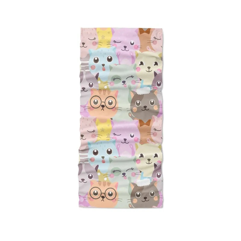 Cycling Face Bandana Headwear Kawaii Cartoon Panda Scarf Outdoor Qme style9 One Size China Mainland