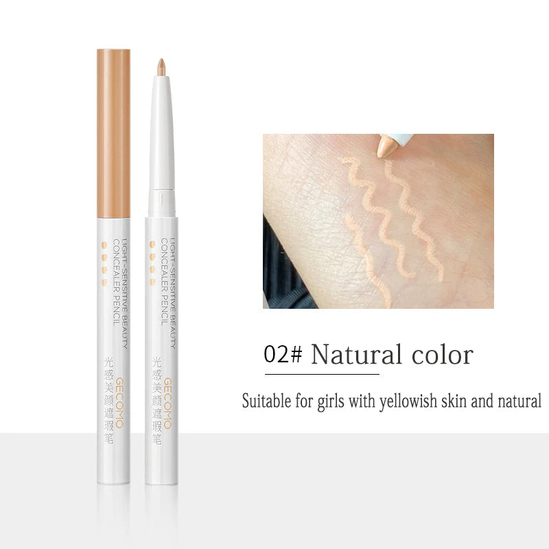 Concealer Eyebrow Pen Stick Natural Moisturizing Concealer Pencil Cover Spot Dark Circles Invisible Pores Waterproof Face Makeup Qme 02 Natural