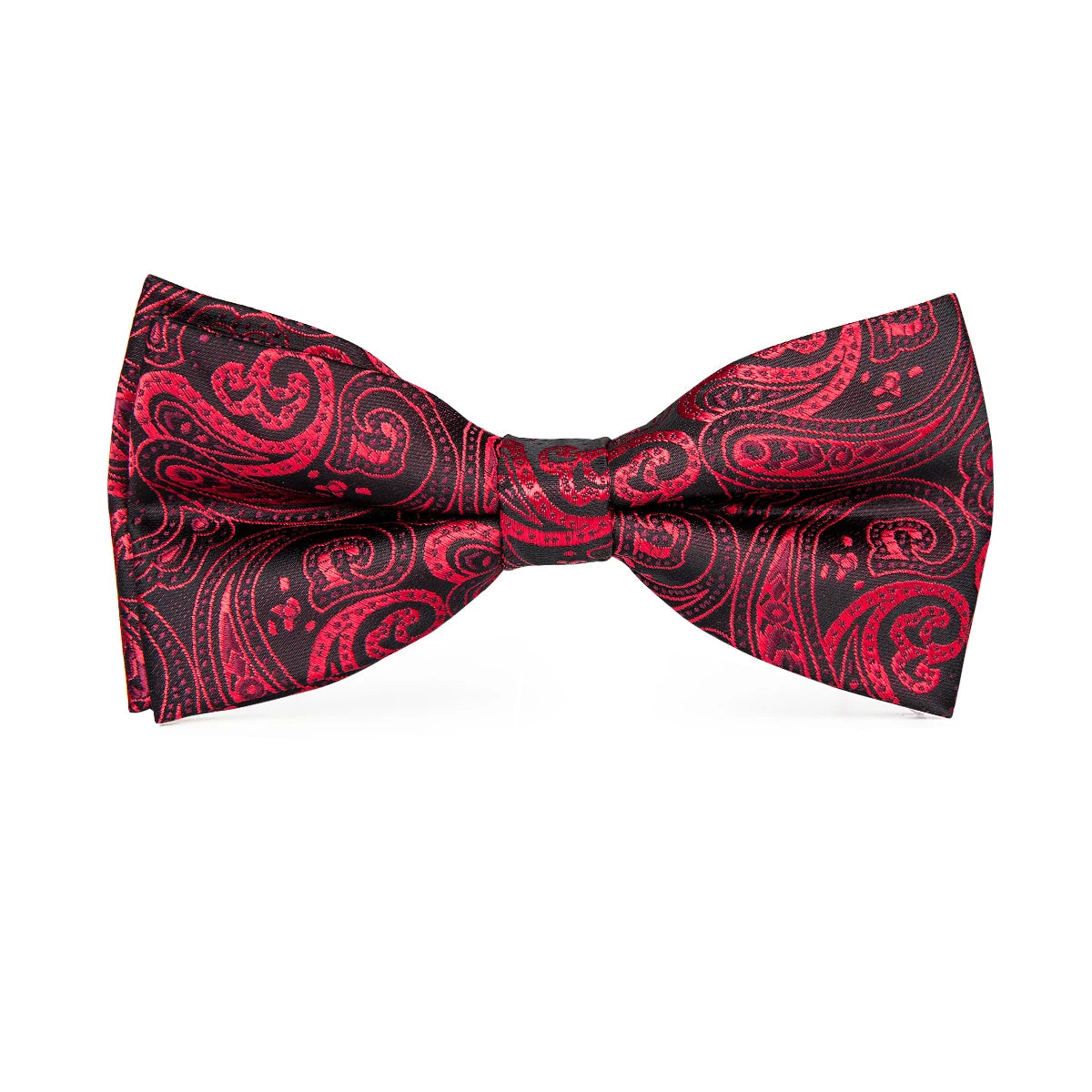 Hi-tie Silk Men's Bowtie Pocket Square Cufflinks Brooch Jacquard Qme