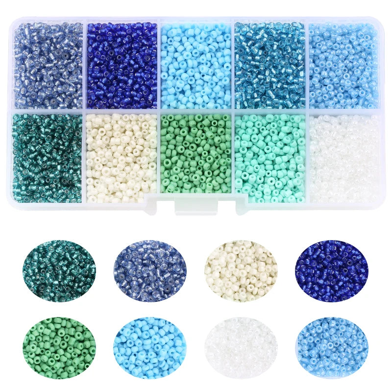 Brand New 2mm Gradient Seed Beads Kit For Jewelry Making Glass Jewelry Beads For Needlework Craft Necklace Bracelet Handmade DIY Qme