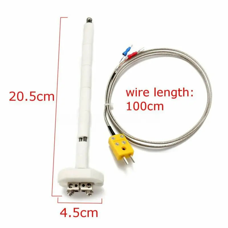 Universal K-Type Thermocouple Block Ceramic Kiln Probe 2372/1300 Degree F/C 11G High Tool Temperature Controller New Qme