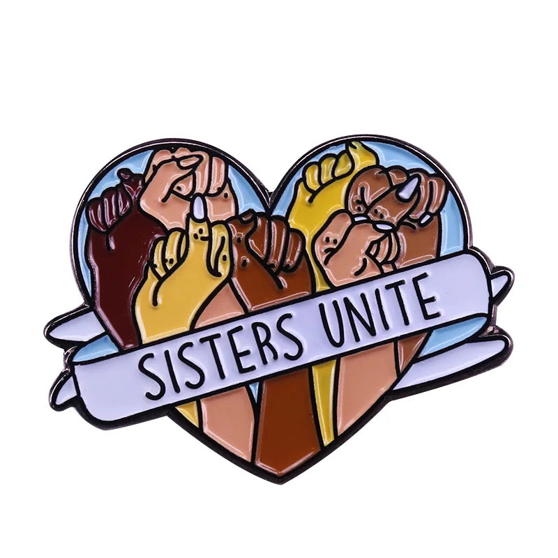 Feminist Enamel Pin Brooches Feminist Motivational Metal Brooch Pins Denim Hat Badge Collar Jewelry Gift for Women Wholesale Qme Style 10