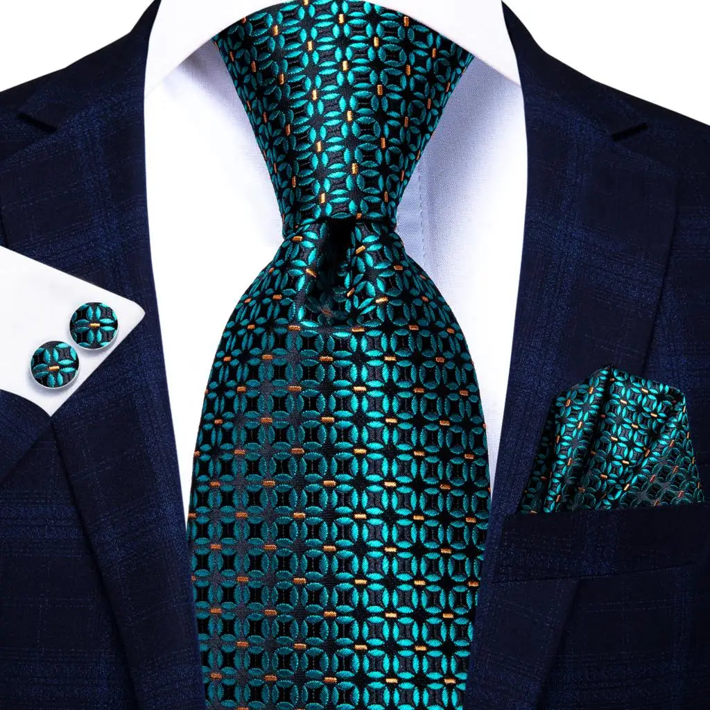 Business Black Solid Paisley Men's Tie Neck Strip Ties Men Formal