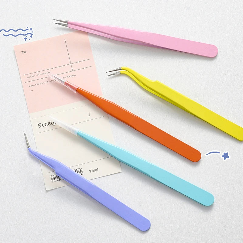 14 Designs Kawaii Cute Macarons Creative Stationery Tweezers DIY Washi Tape Stickers Gadget Multi-tool Tweezers Hand Account Qme