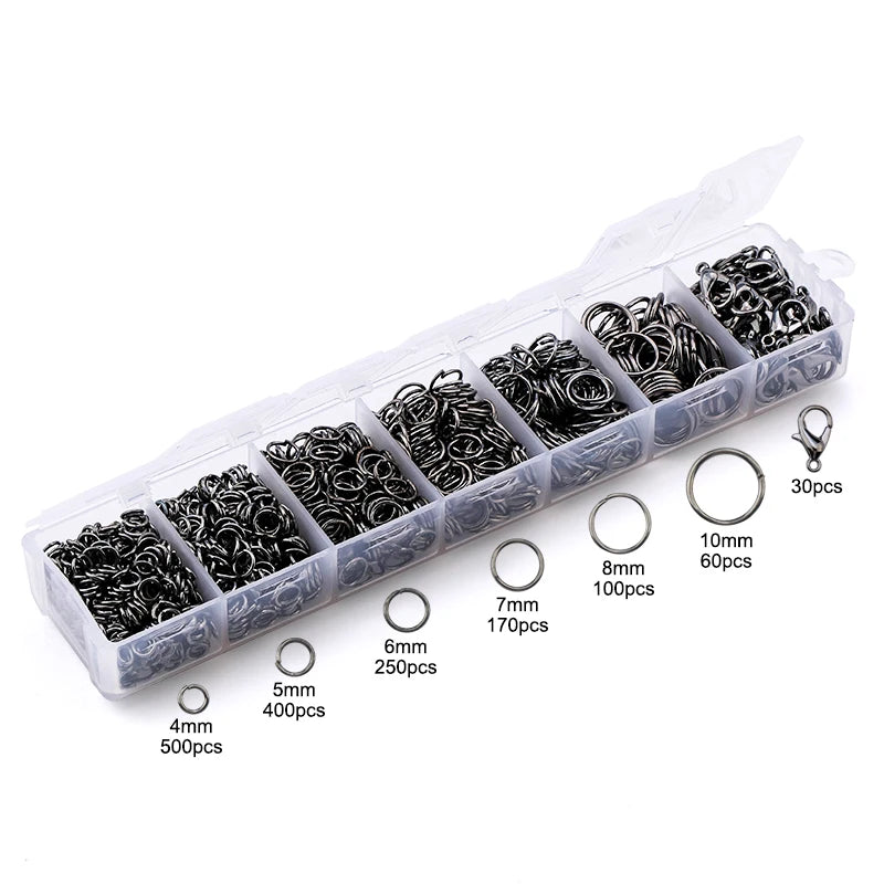 Jewelry Findings Set open jump rings Loose spacer beads Earring hooks Rubber Earring Backs for Jewelry Making DIY handicraft Qme 4