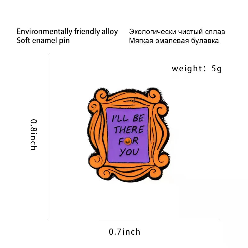 Friends Enamel Pin Custom Monica Apartament Door Brooches for Shirt Lapel Bag Old-school Badge Jewelry Friendship Gift Wholesale Qme