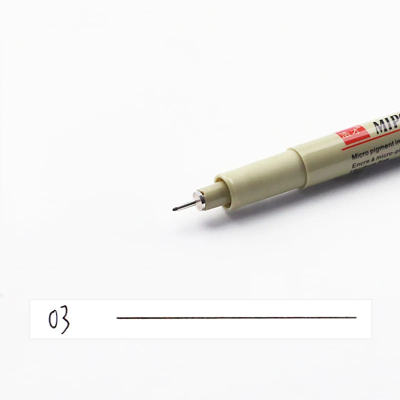 1/2/3pcs Pigma Micron Pen 003 005 01 02 03 04 05 08 1.0 2 3 Brush Art Sketch Marker Pen For Manga Soft Fineliner Drawing Qme 03