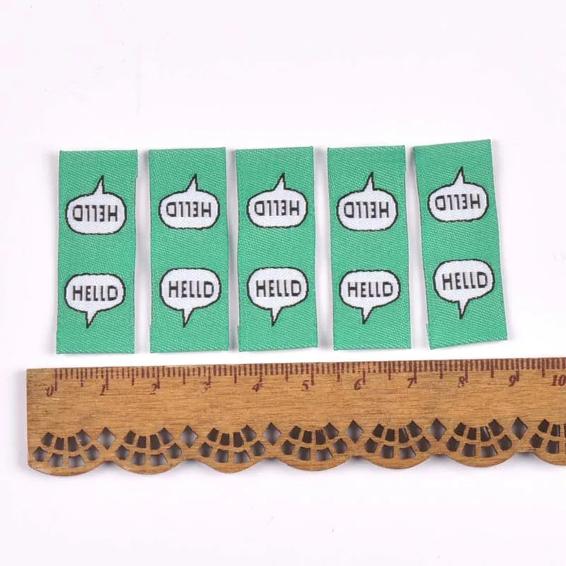 50Pcs/Lot Multicolor embroidery Labels For Sewing Garment Handmade Accessories Clothes Care Bags Tags DIY Crafts 1.5x4cm c2777 Qme 4