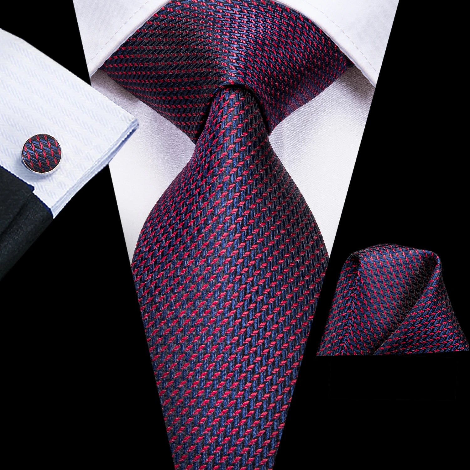 Hi-tie Light Purple Solid Silk Wedding Tie Men Hanky Cufflink Necktie