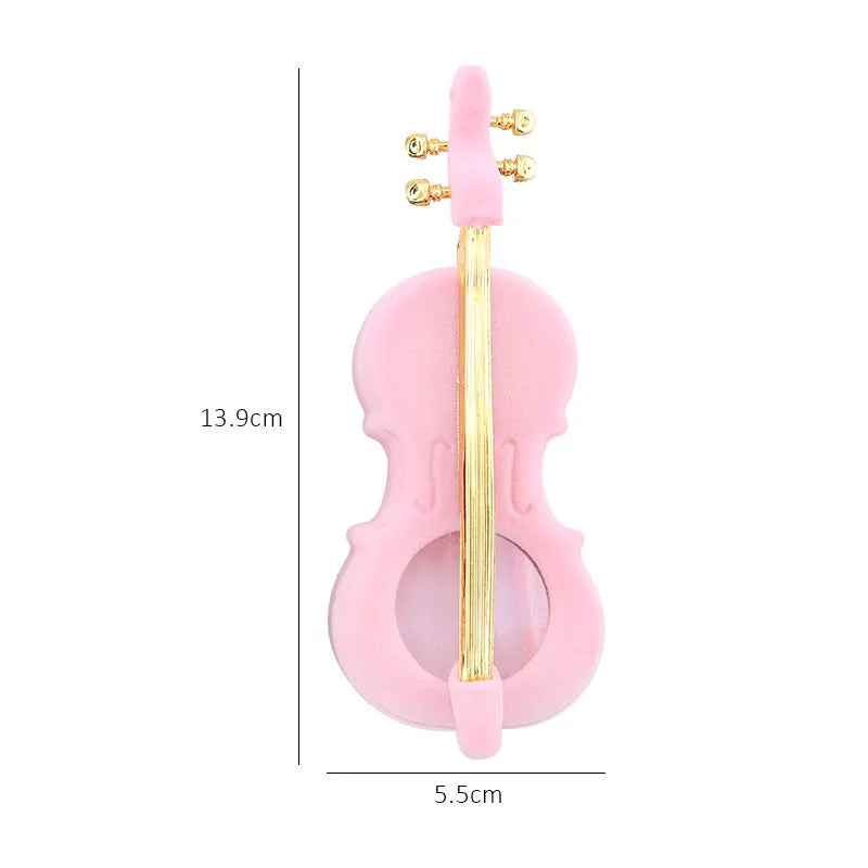 1 Piece unique Cello Gift Box Holder Jewelry box case Velvet Wedding Ring Box for Earrings Necklace Display & Packaging 2 colors Qme
