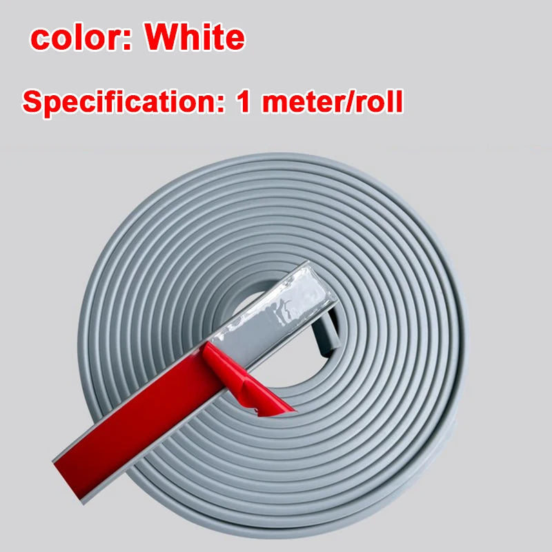 1M Self Adhesive U Shaped Furniture Edge Guard Banding Strip PVC Protector Trim Sealing Tape for Labelling Cabinet Protection Qme Gray 18mm