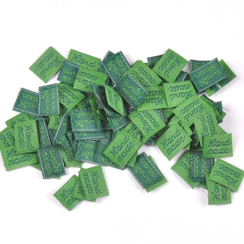 11x15mm Colorful Labels Sewing Supplies Handmade Clothing Tags Embossed Flag Label For DIY Garment Bags Accessories 100Pcs c2393 Qme 3