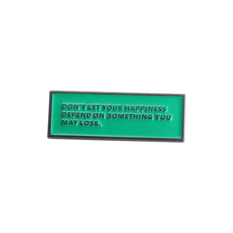 Philosophical Phrases of Life Enamel Pins Wholesale Live Actively Brooch Bag Word Lapel Pin Encouraging Badge Jewelry Gift Qme 3