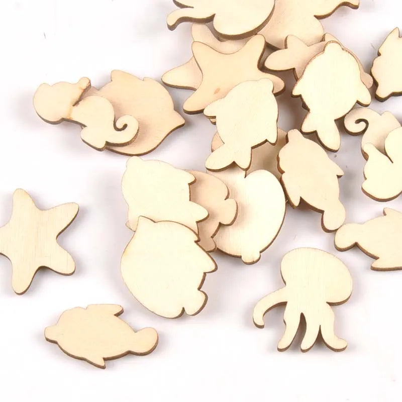 Mixed Bear/pacifier/duck/bib Unfinished Wooden Ornament For Kid Paint Scrapbooking DIY Carfts Wood Home Decor Arts 20pcs m2152 Qme M2156