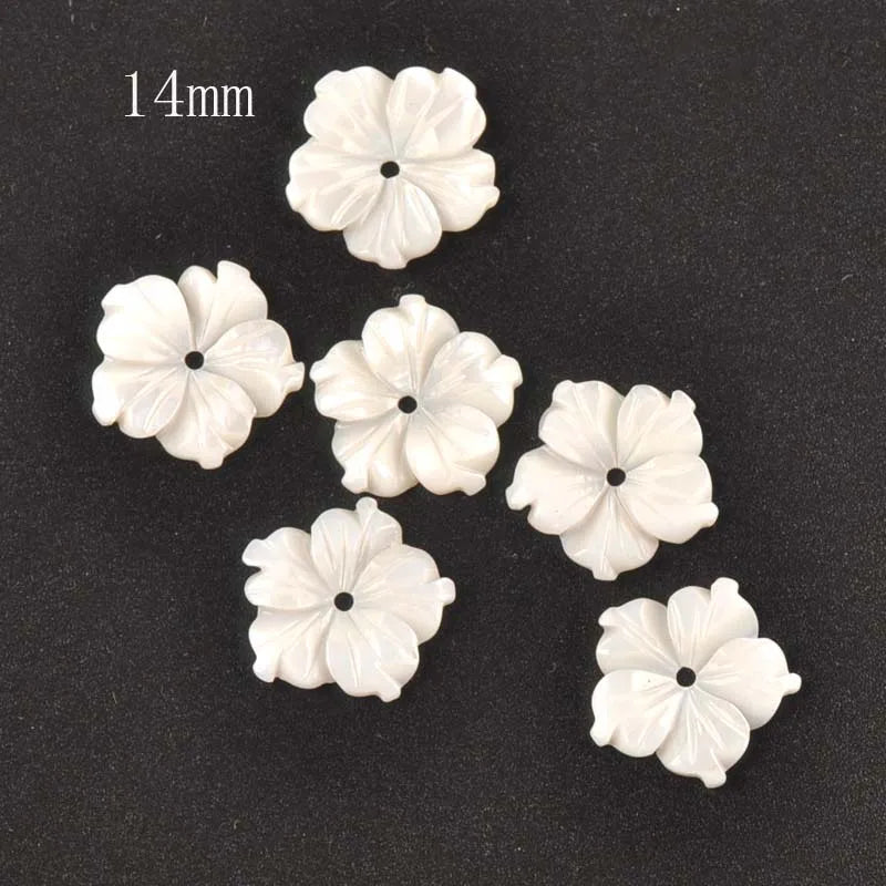 Flower Texture Curved Natural Shells Beads Mother Of Pearl For Jewelry Making Earring Accessories Diy Crafts 5Pcs 8-20mm tr0391 Qme