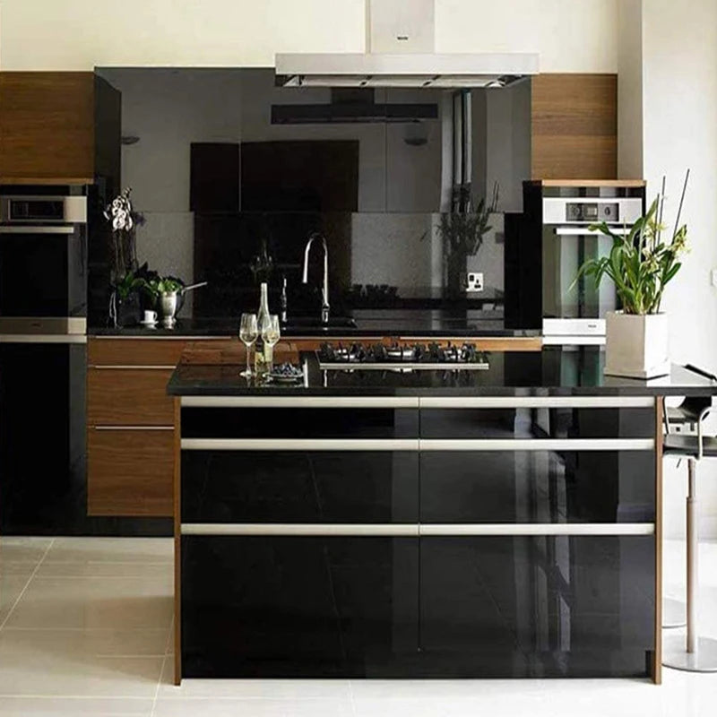 1 5 10m Self-adhesive Film Black Thickened Sticker Furniture Kitchen Qme
