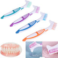 Denture Cleaning Brush Bristles Ergonomic Rubber Handle Multi-layered Qme Default Title