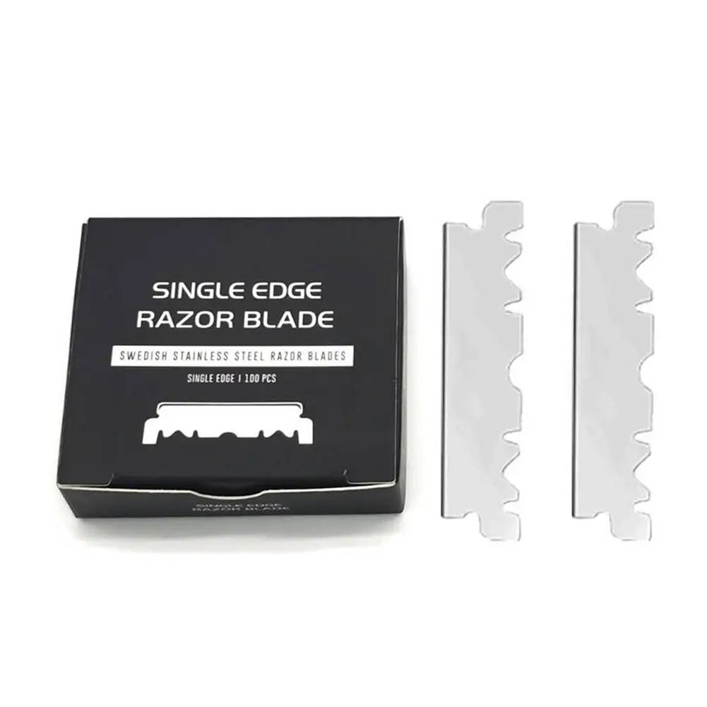 100pcs/Box Single Edge Razor Blades Men's Stainless Steel Razor Blades Sharp Blades For Facial Care Disposable Replacement Blade Qme belgium