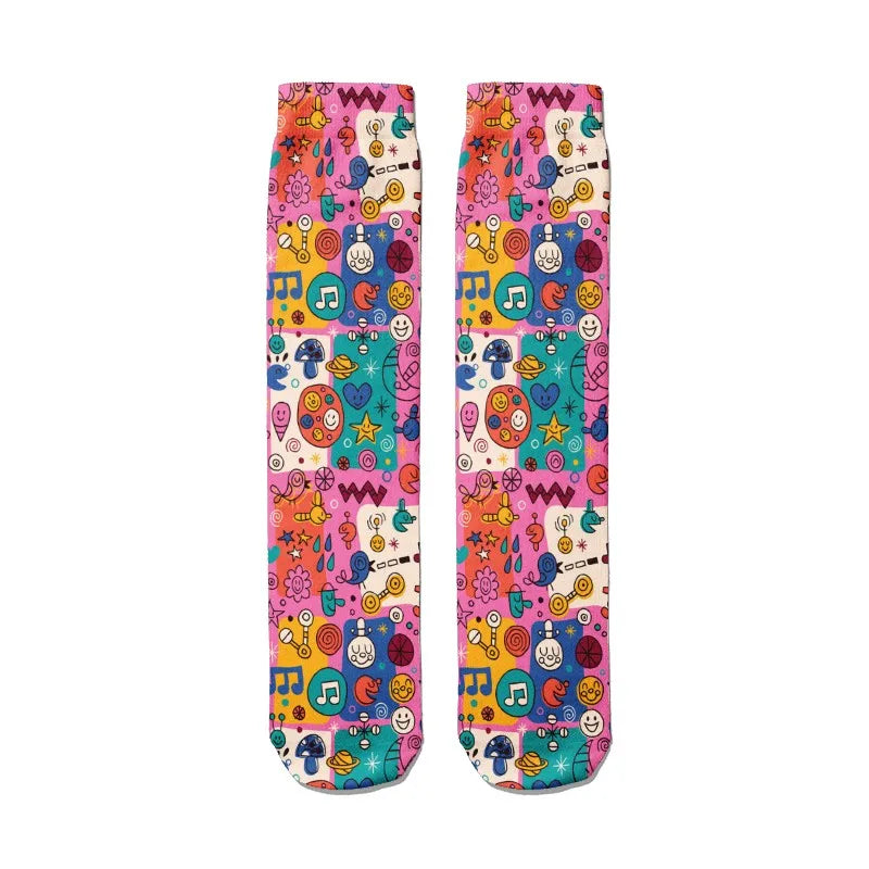 Cute Anime Cartoon Adventure Socks Yellow Street Role Playing Comics Qme style8 One Size China Mainland