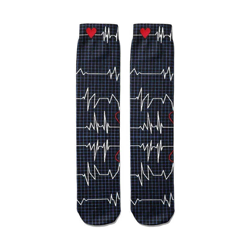 Fashion Women Men 3D Skeleton Skull Socks Streetwear Harajuku Qme style11