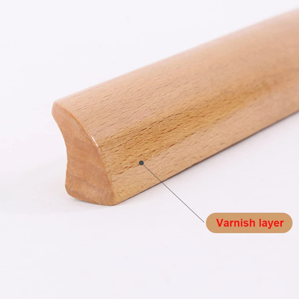 Wooden Furniture Handle Drawer Pulls Nordic Cabinet Solid Wood Handles Environmental Friendly Wardrobe Knob with Mounting Screws Qme