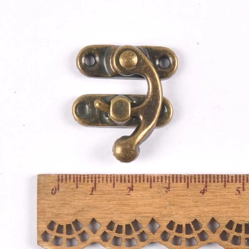 Antique Silver Bronze Vintage Lock Hasp Jewelry Wooden Box Latch Clasp Purse Locks Furniture Hardware Padlock 5 designs c2148 Qme 1