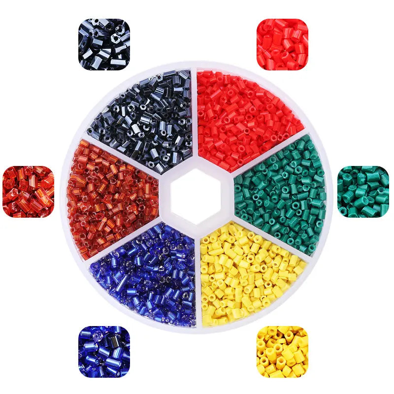 2mm Hexagon Shape Glass Tube beads Set Seed Beads Kits Charm Czech beads Bracelet Necklace DIY Jewelry Making Accessories Qme 6 colors-5