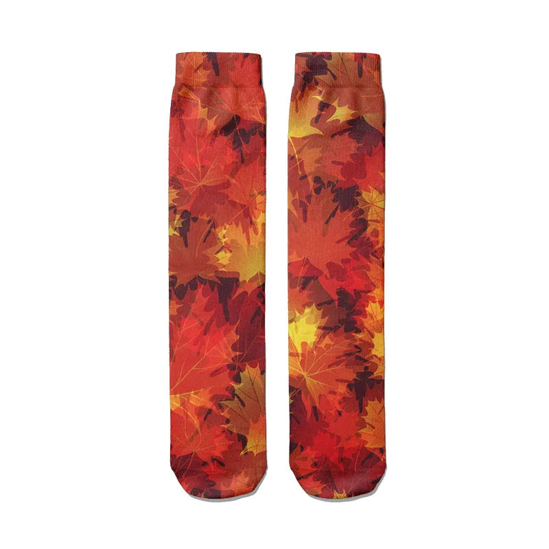 Novelty Funny Peacock Graphic Socks Women Straight Sock Unisex Qme