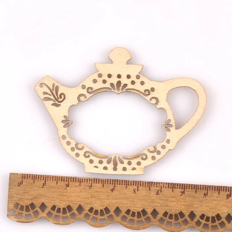 Hollow Photo Frame Natural Wood Slices DIY Crafts Scrapbook For Kids Handicrafts Wooden Ornaments Home Decoration 5Pcs m2561 Qme 3