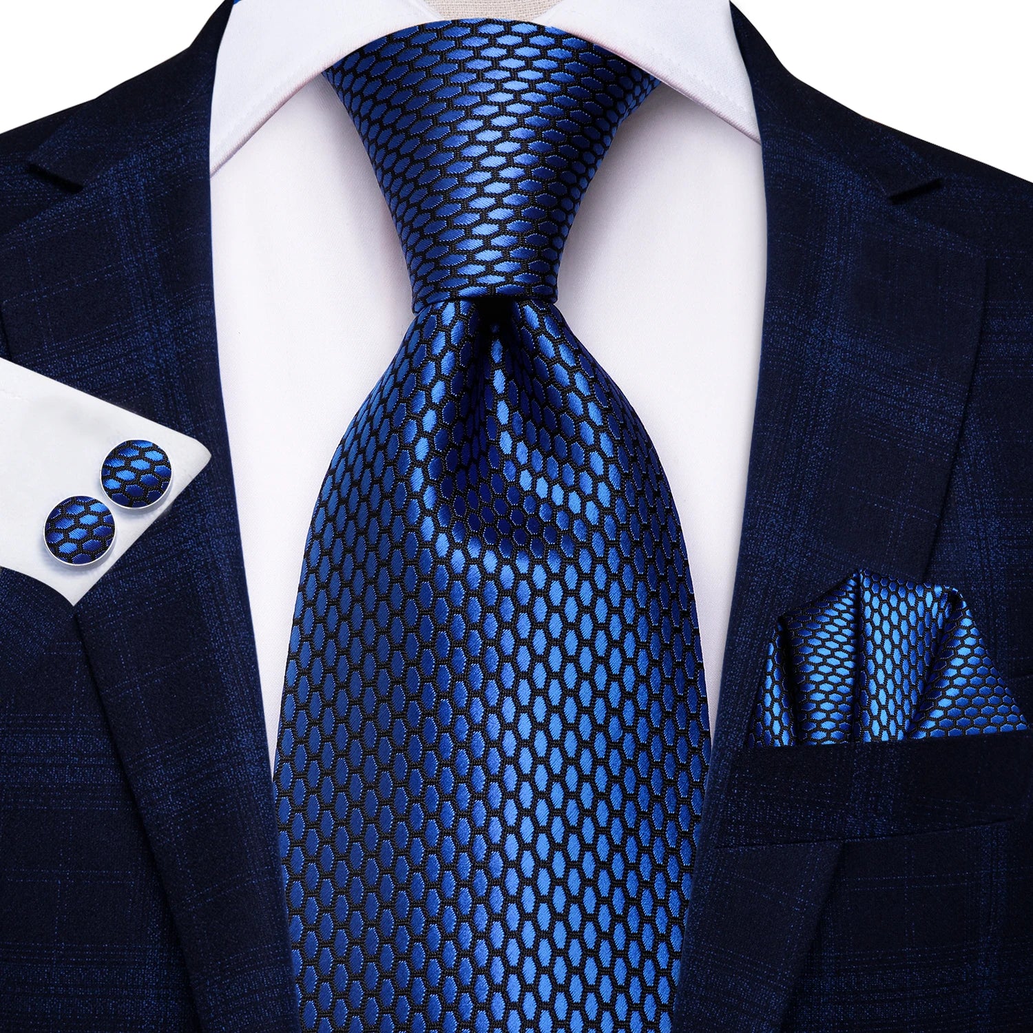 Business Black Solid Paisley Men's Tie Neck Strip Ties Men Formal