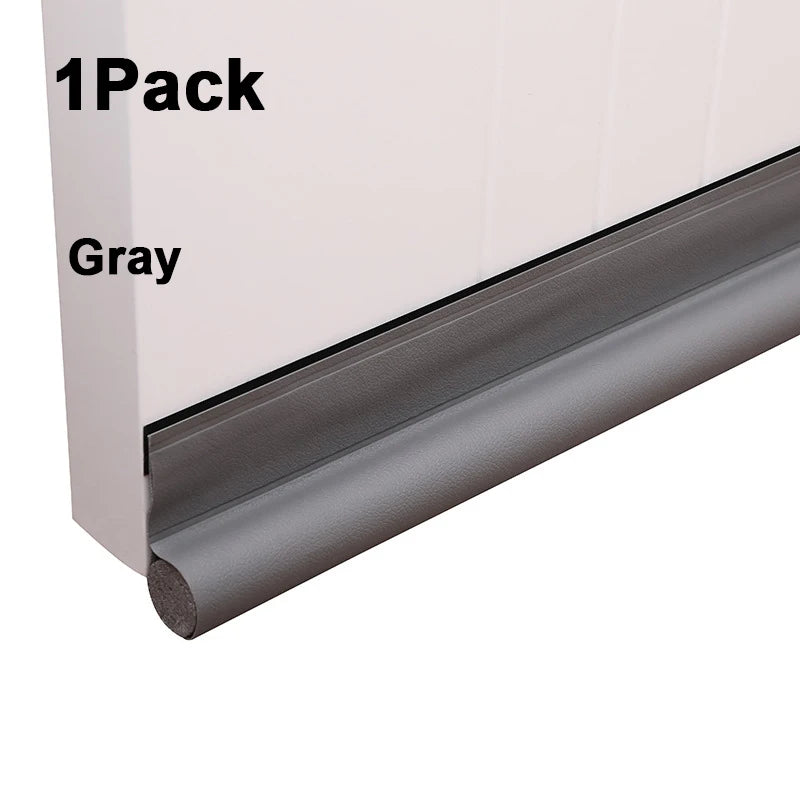 94cm Door Bottom Sealing Strip Self-adhesive Weatherstrip Under Door Draft Stopper Windproof Dust-Proof PU Seal Acoustic Foam Qme Gray 1 Pack