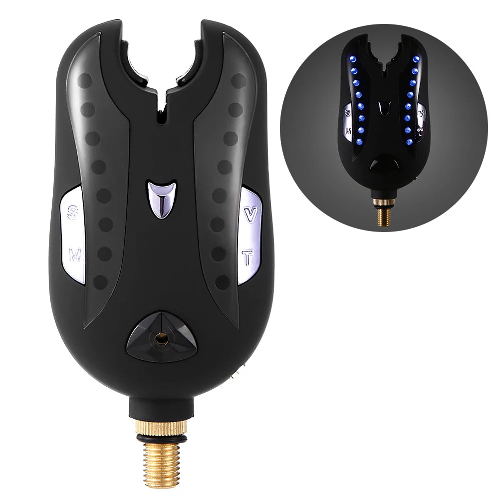 Lixada Wireless Fishing Alarm Fishing Bite Alarms Set Digital Fishing Receiver Sound Alert Kit Led Indicator with Case Pesca Qme 1PC Blue JY-16