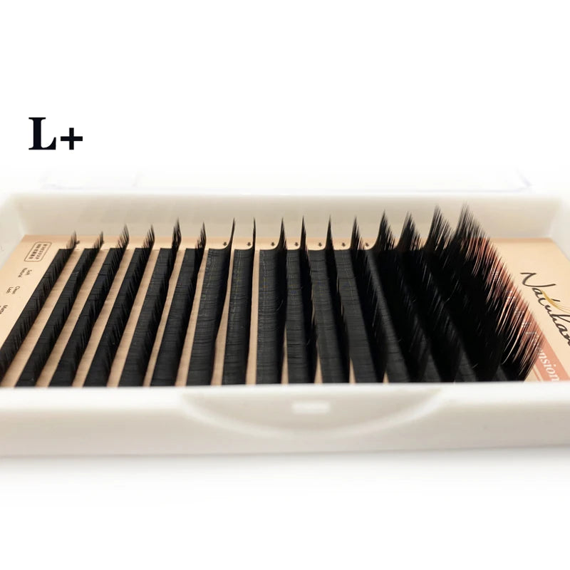 NATUHANA L Shape Individual Lash Clusters 8- Mixed Lengths Soft PBT Qme