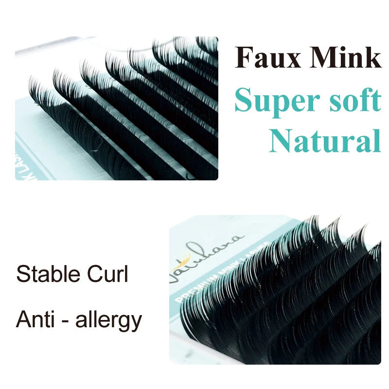 NATUHANA Korea PBT 16Rows B C D Curl Eyelash Extension False Qme