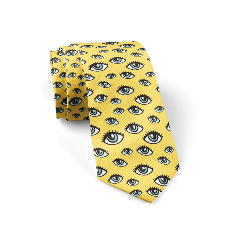 3D Print Ties Men Wome Printted Classic Tie Stripe Design Skinny Neck Qme style1 China Mainland