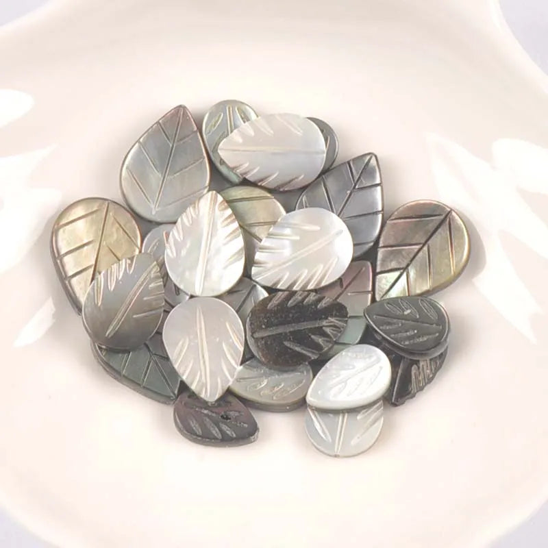 5Pcs Natural Pearl Leaf Shells Beads For Making Bracelet Necklace Handmade Crafts Seashell Jewelry DIY Charm Accessories 8-16mm Qme