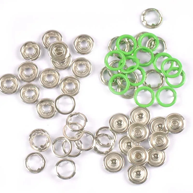 9.5mm 18color Metal Prong Snap Buttons For Clothes Baby Romper Buckle Snap Fasteners Press Studs Poppers 20sets(4pcs 1set) c2230 Qme