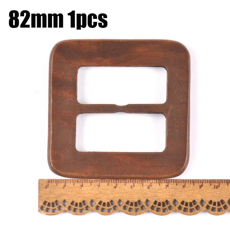 Wooden Round Ring Belt Buckle For Clothes Bag Accessories Apparel Garment Ornament Handmade DIY Accessories Windcoat Decor m2591 Qme 82mm 1pcs