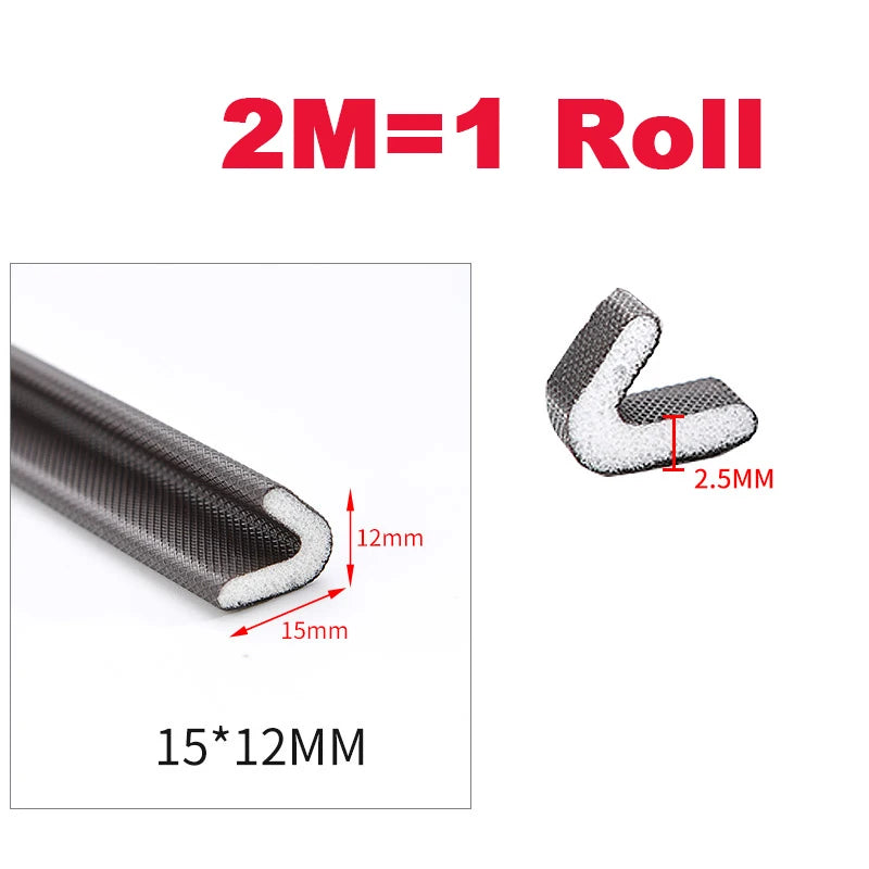 V Shape Adhesive Weather Stripping Door Frame Seal PU Foam Window Insulation Anti Collision Soundproof Tool Brown Qme L 6M