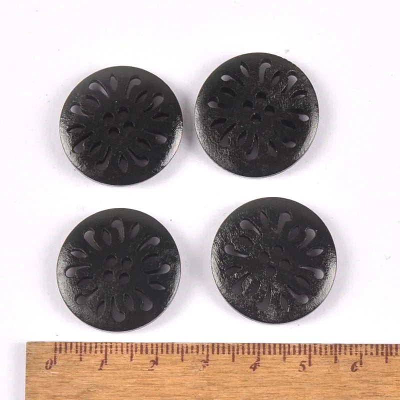 20pcs Mix Retro Color Wood Buttons Sewing Apparel Accessories Wooden Ornament for DIY Scrapbooking Craft Button Decoration m2212 Qme 9