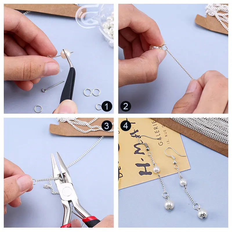 6 Types Jewelry Making Chains Plated Silver Gold Copper Cable Link Chains For DIY Jewelry Necklace Bracelet Crafts 5 Meters Qme